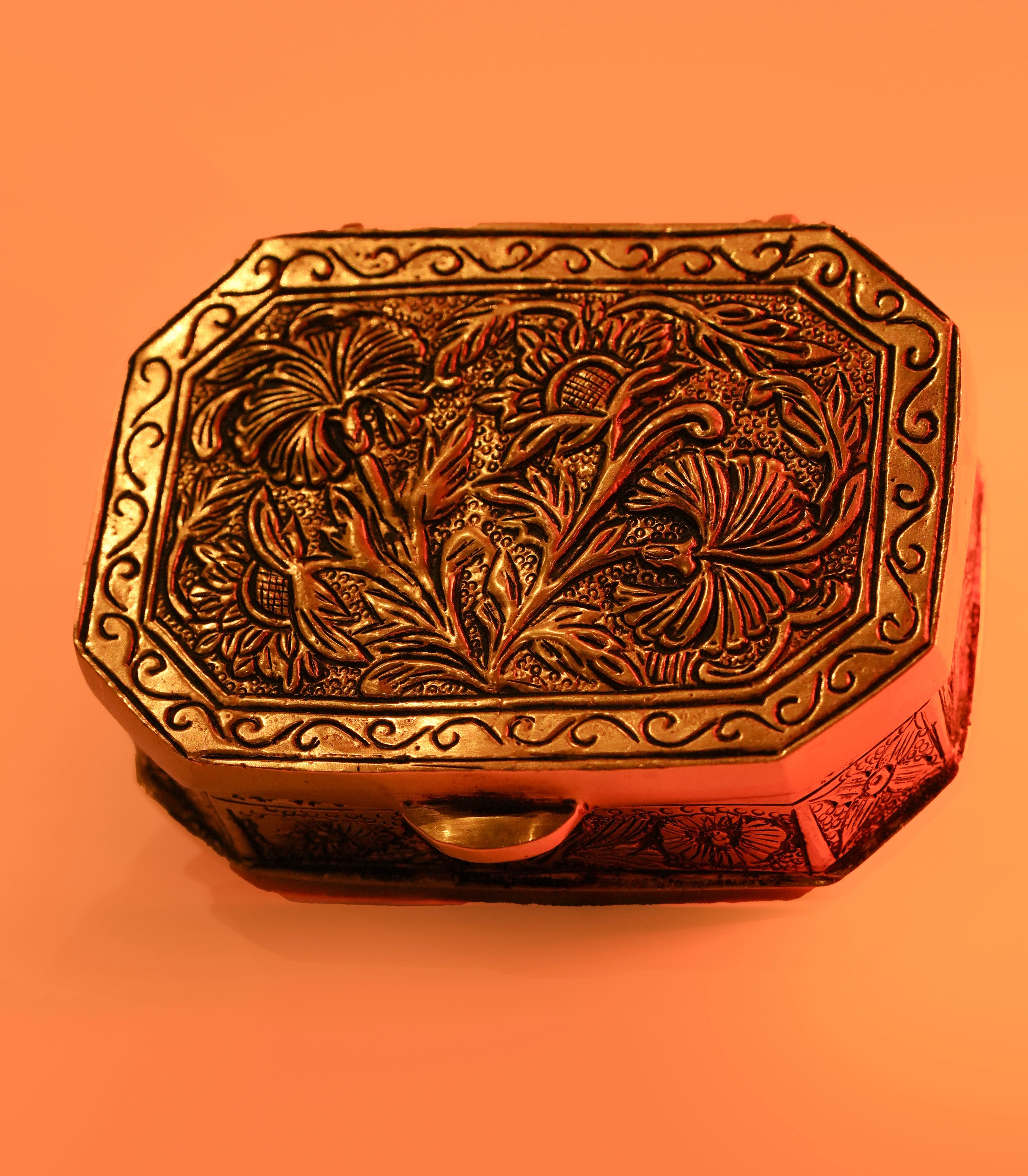ORNATE BRASS BOX