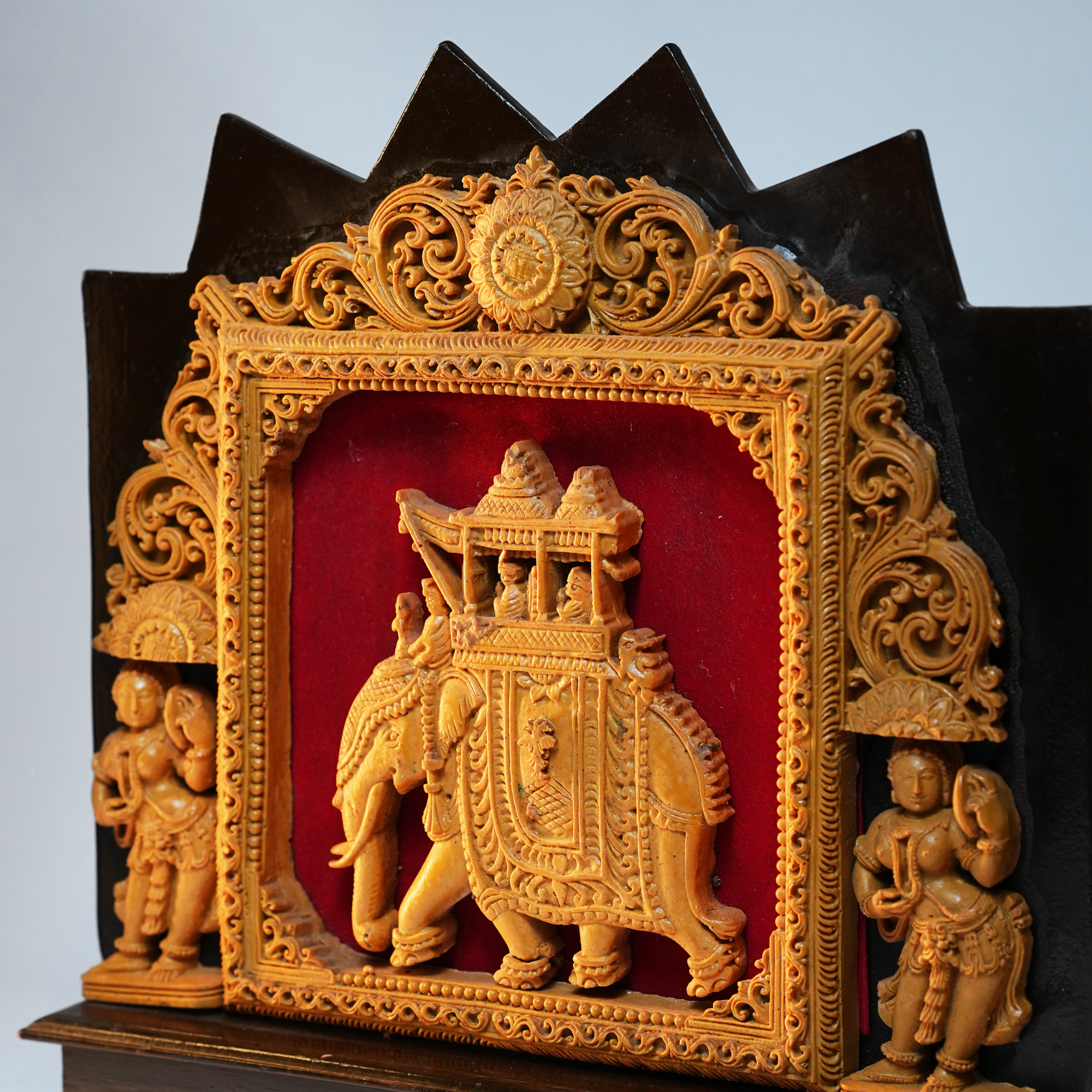 Gaja Yatra Carved Panel -  The Royal Procession of Tradition