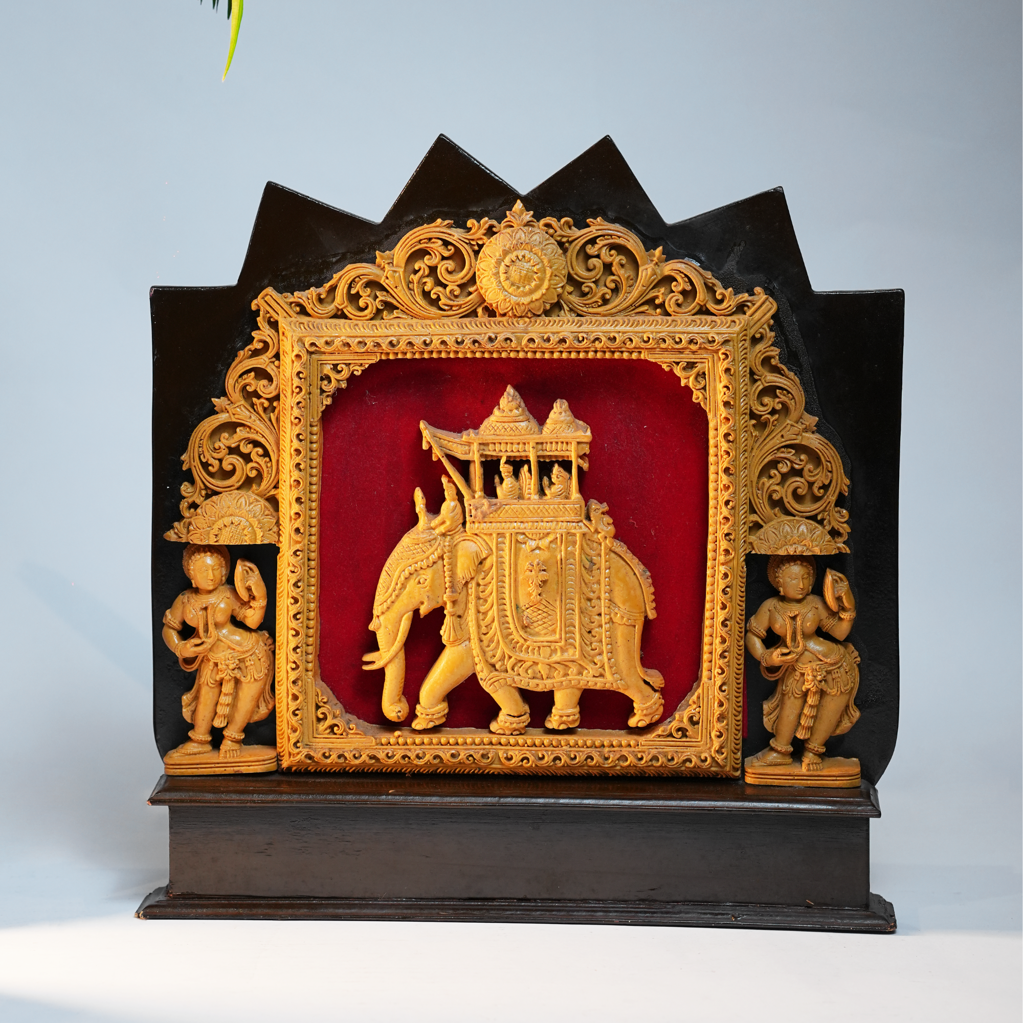 Gaja Yatra Carved Panel -  The Royal Procession of Tradition