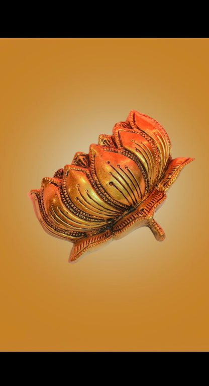 BRASS LOTUS LEAF PLATE