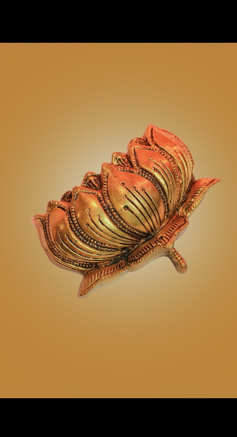 BRASS LOTUS LEAF PLATE